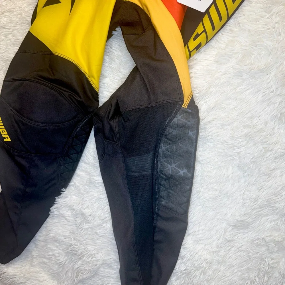New Answer Racing A21 Elite Pace Off-Road Motocross Pants Black Yellow Sz 34